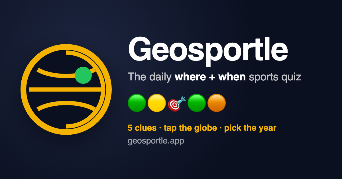 Geosportle – Daily Sports Geography Game: Where & When? artwork